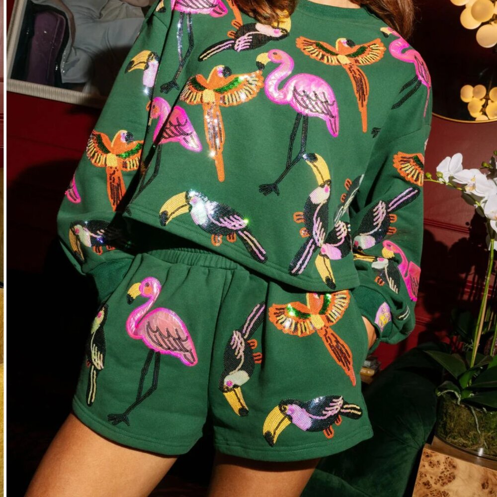 Queen of Sparkles Take Flight Multi Bird Shorts - Picture 5 of 17